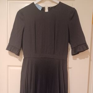 Prada Womens Dress, Black, Pleated, Flary